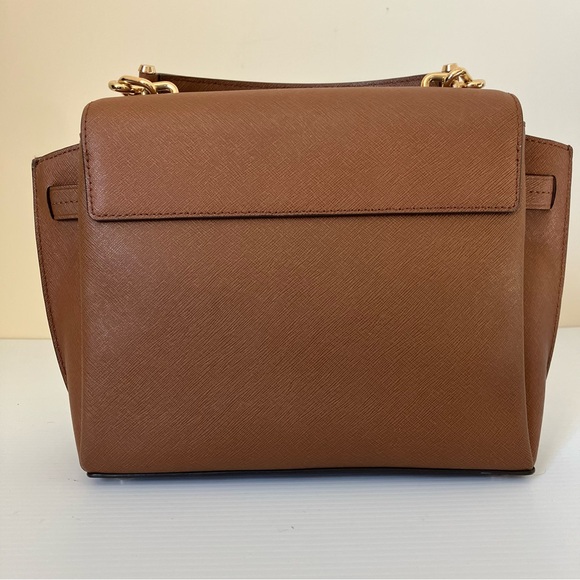 MICHAEL Michael Kors Tan / Brown Rochelle Top Handle Satchel Handbag - Picture 8 of 14